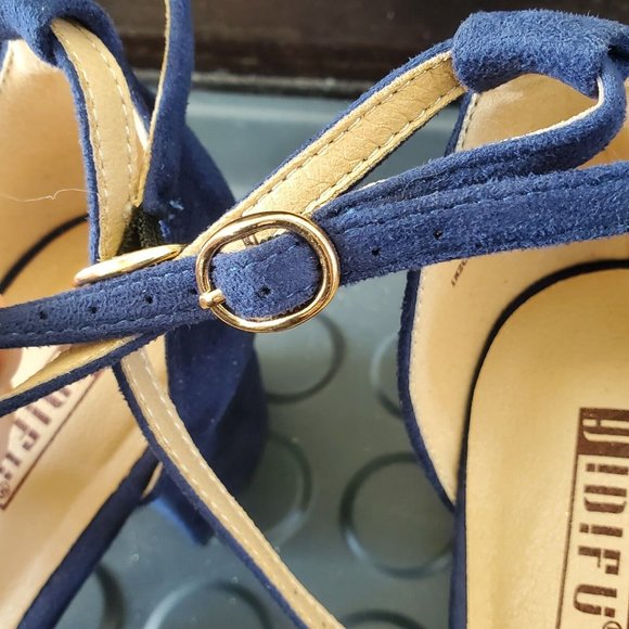 IDIFU womens COOKIE-LO Blue ankle strap heels SIZE 8.5 - Picture 3 of 9